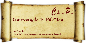 Cservenyák Péter névjegykártya